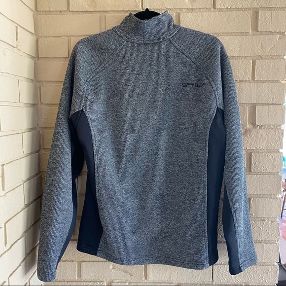 Spyder Gray Outbound Half Zip Sweatshirt Pullover Sweater Mens Size Medium M - Picture 4 of 9